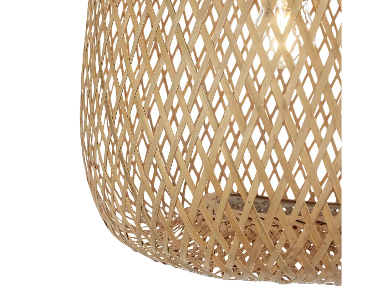 Best VS Venta-stock Lámpara de techo Yumei de Bambú, diametro 30 cm Beige