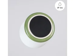 Sollux Lighting Plafón^Lámpara de techo Zori minimalista de cerámica/vidrio vidriado - 1 fuentes luminosas - L.12 x A.12 cm - oliva Verde