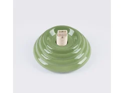 Sollux Lighting Plafón^Lámpara de techo Zori minimalista de cerámica/vidrio vidriado - 1 fuentes luminosas - L.12 x A.12 cm - oliva Verde