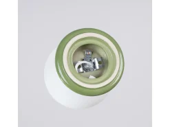 Sollux Lighting Plafón^Lámpara de techo Zori minimalista de cerámica/vidrio vidriado - 1 fuentes luminosas - L.12 x A.12 cm - oliva Verde