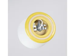 Sollux Lighting Plafón^Lámpara de techo Zori minimalista de cerámica/vidrio vidriado - 1 fuentes luminosas - L.12 x A.12 cm - Amarillo