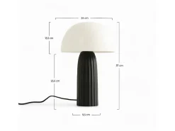 Rendez-Vous Déco Lámpara De Mesa^Lámpara en metal blanca y negra - Joy Negro / Blanco