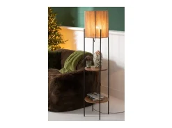 New J-Line Lámpara estantería de metal 38*38*160 cm Negro