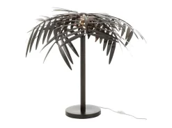 Lámpara Flora de hojas de metal negro H 73 cm