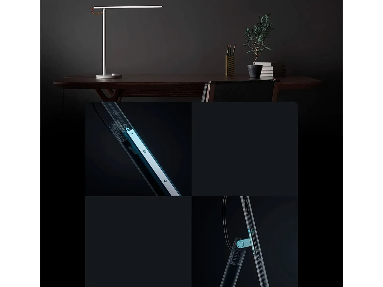 Xiaomi Lámpara De Mesa^Lámpara inteligente Mi LED Desk Lamp 1S 6W control por voz Blanco