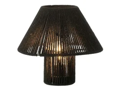 Lámpara led de algodón negro 21.2x21.2x18.7 cm
