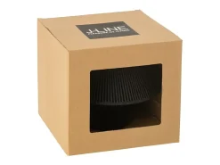 Lámpara led de algodón negro 21.2x21.2x18.7 cm