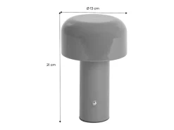 Lámpara led de metal para mesa interior, 13cm beige
