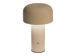 Lámpara led de metal para mesa interior, 13cm beige