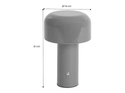 Lámpara led de metal para mesa interior, 13cm beige