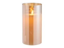 J-Line Lámpara De Mesa^Lámpara LED de vidrio dorado 10x10x20 cm Negro
