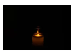 Lámpara led de vidrio gris 7.5x7.5x12.5 cm