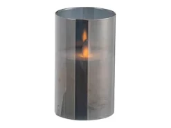 Lámpara led de vidrio gris 7.5x7.5x12.5 cm