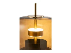 Hot J-Line Lámpara LED de vidrio marrón 35*35*58 cm Marru00f3n