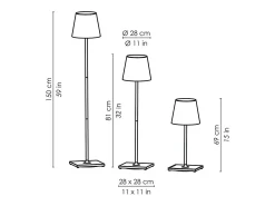 Best Lámpara LED Poldina Pro XXL Oscuro Recargable y Regulable 150cm con Batería Hasta 12 Horas Gris