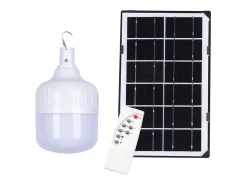 Lámpara LED portátil 50 W para tienda de campaña con panel solar y mando a distancia SunStars