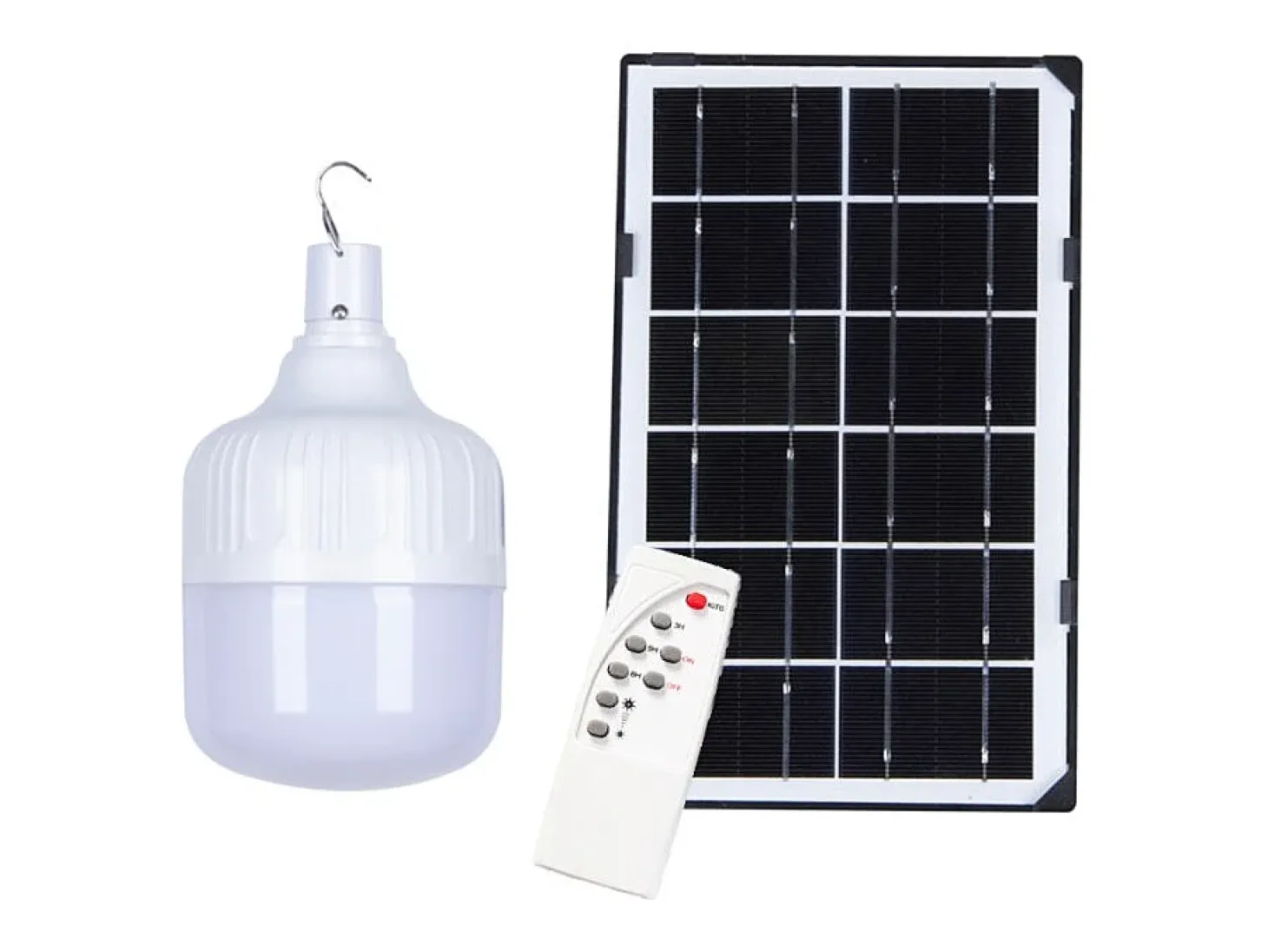 Lámpara LED portátil 50 W para tienda de campaña con panel solar y mando a distancia SunStars