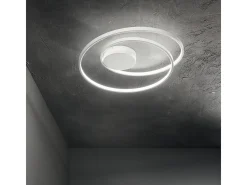 Lámpara LED semiempotrada LED decorativa en forma de remolino integrada, negra, 3000K