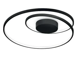 Lámpara LED semiempotrada LED decorativa en forma de remolino integrada, negra, 3000K