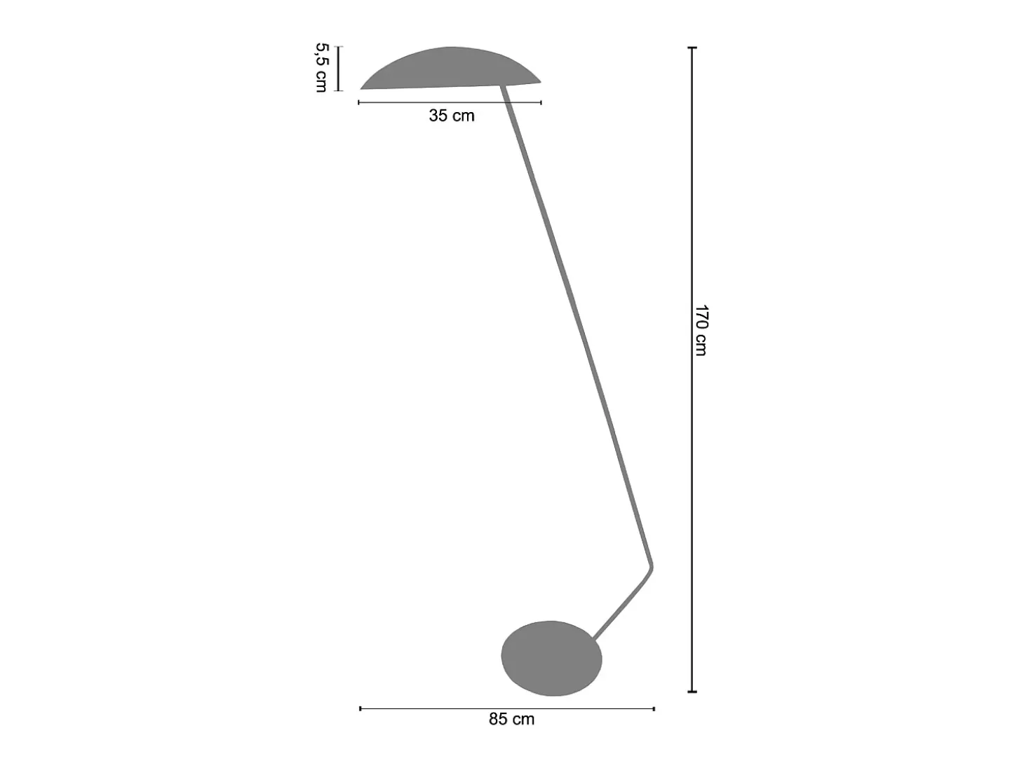 Lámpara para Escritorio TOSEL ,metal,AMARILLO,A170xD35xP85cm