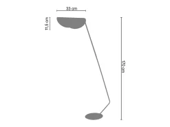 Best TOSEL Lámpara para Escritorio ,metal, ,A174xD33xP70cm Azul
