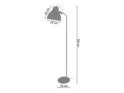 Online TOSEL Lámpara para Escritorio ,metal,Negro ,A150x D 29xP29cm Verde