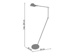 Discount TOSEL Lámpara para Escritorio ,metal, ,A180xD80xP80cm Negro