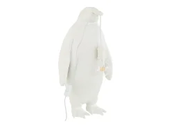 J-Line Lámpara De Mesa^Lámpara pingüino de resina Blanca 32.5x31x59cm Blanco