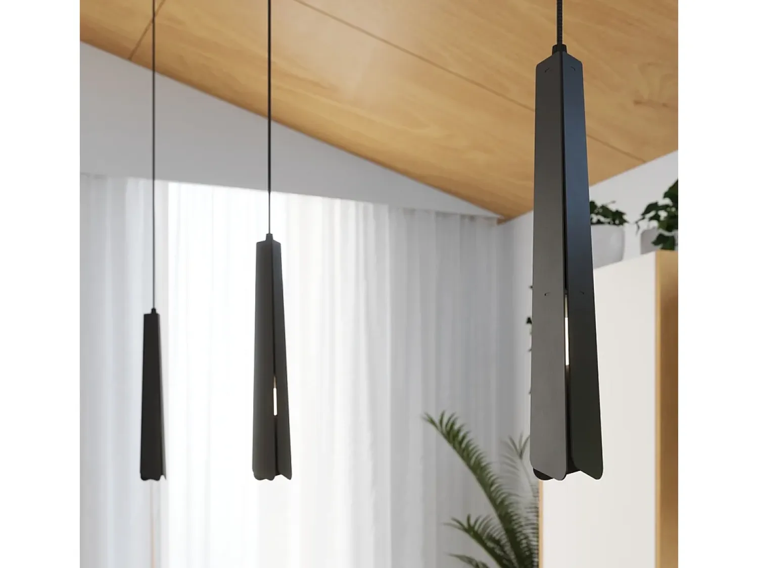 Best Sollux Lighting Lámparas colgantes Astel escandinavo de acero - 1 fuentes luminosas 3000K - L.8 x A.120 cm - Negro
