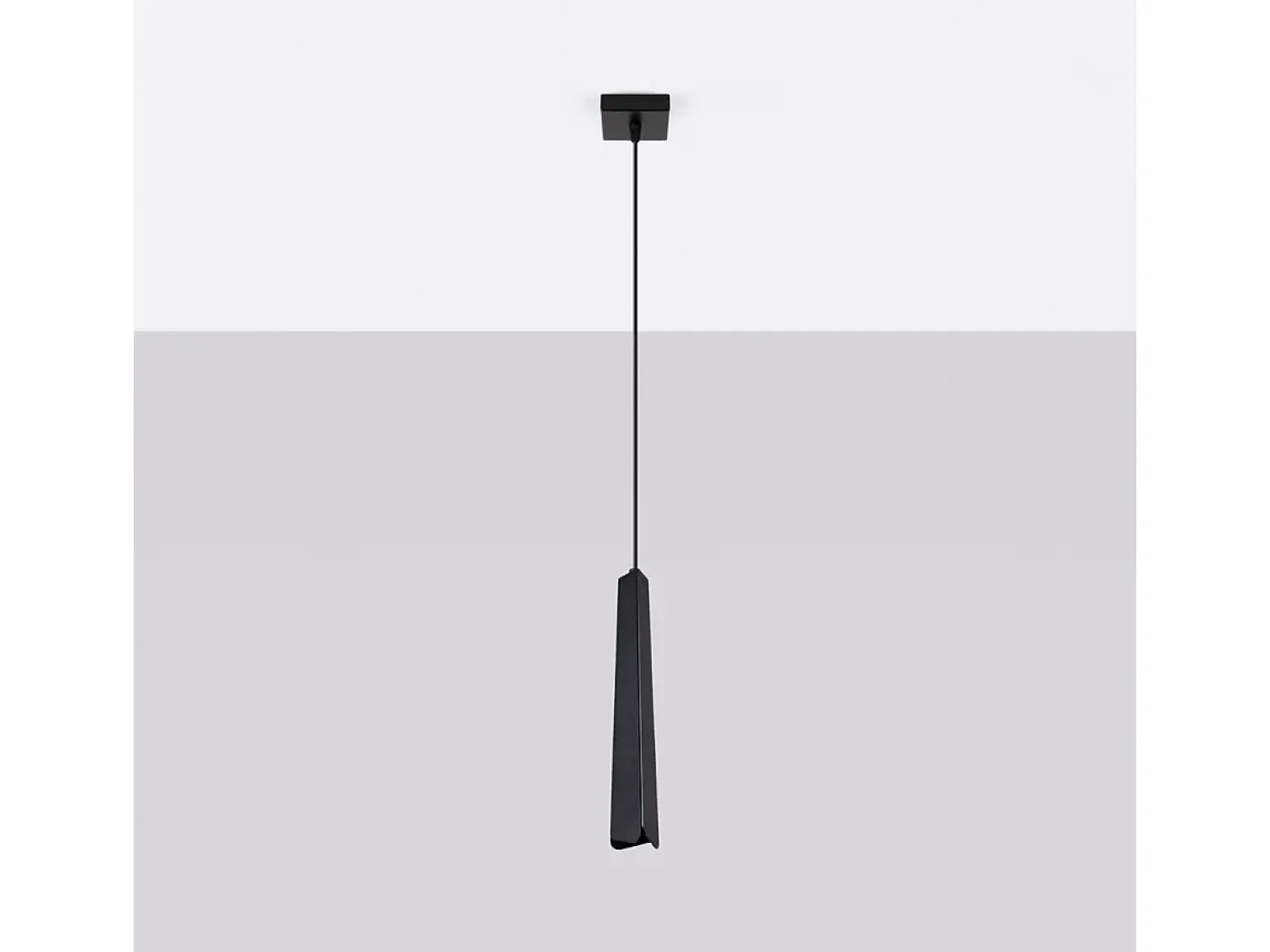Best Sollux Lighting Lámparas colgantes Astel escandinavo de acero - 1 fuentes luminosas 3000K - L.8 x A.120 cm - Negro