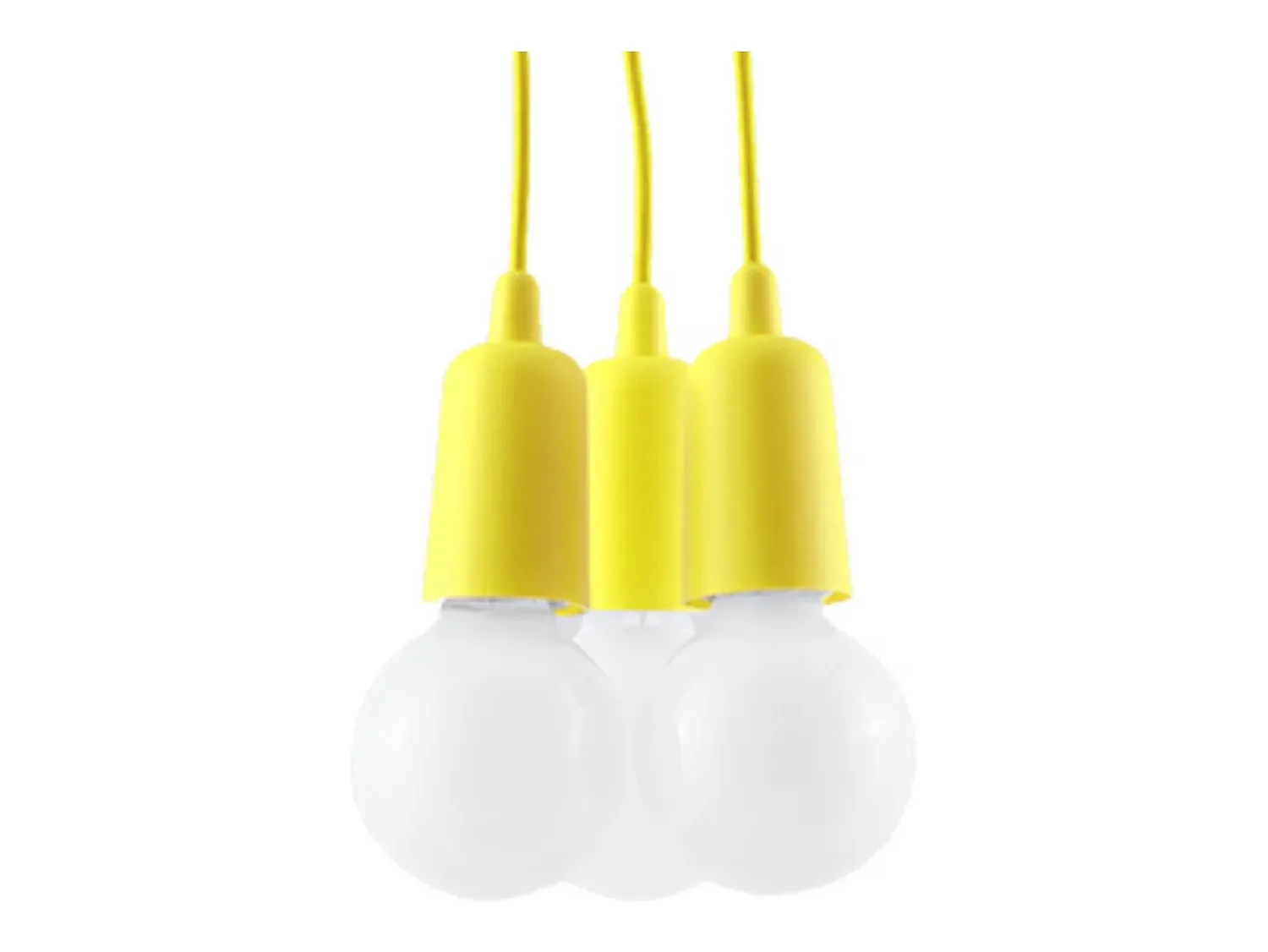 Sale Sollux Lighting Lámparas colgantes Astis moderno de CLORURO DE POLIVINILO - 3 fuentes luminosas 4000K - L.15 x A.90 cm - Amarillo