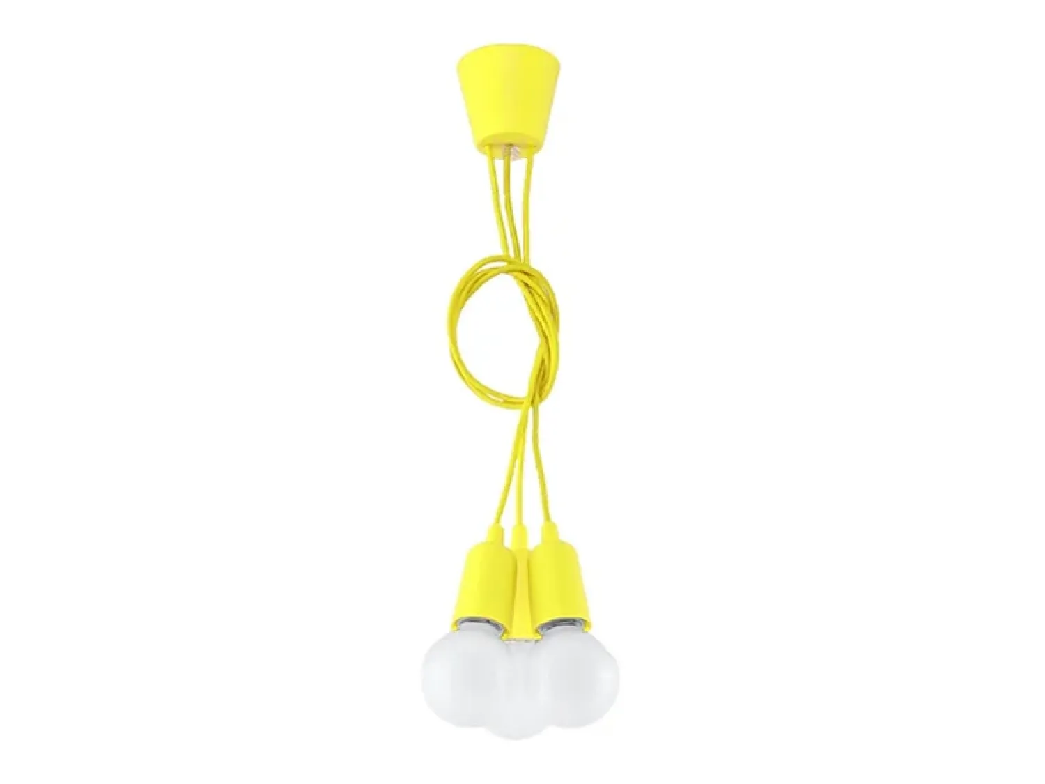 Sale Sollux Lighting Lámparas colgantes Astis moderno de CLORURO DE POLIVINILO - 3 fuentes luminosas 4000K - L.15 x A.90 cm - Amarillo