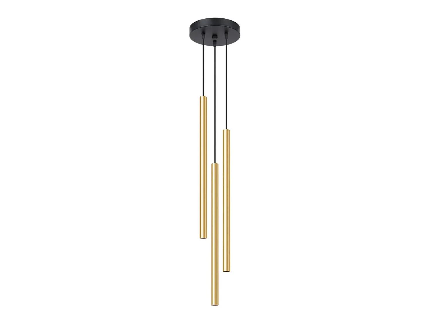 Sollux Lighting Lámpara Suspendida^Lámparas colgantes Brill moderno de acero - 3 fuentes luminosas 4000K - L.20 x A.90 cm - brillo Dorado