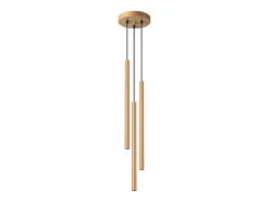 Sollux Lighting Lámpara Suspendida^Lámparas colgantes Brill moderno de acero - 3 fuentes luminosas 3000K - L.20 x A.115 cm - Dorado
