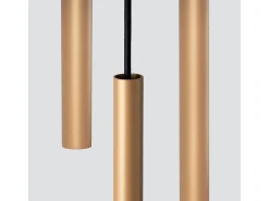 Sollux Lighting Lámpara Suspendida^Lámparas colgantes Brill moderno de acero - 3 fuentes luminosas 4000K - L.20 x A.115 cm - Dorado