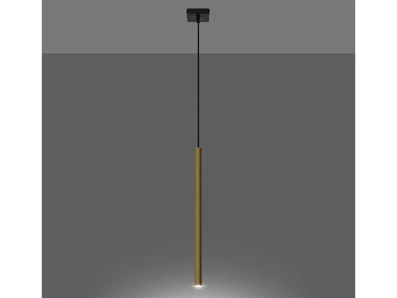 Sollux Lighting Lámpara Suspendida^Lámparas colgantes Brill moderno de acero - 1 fuentes luminosas 4000K - L.8 x A.100 cm - brillo Dorado