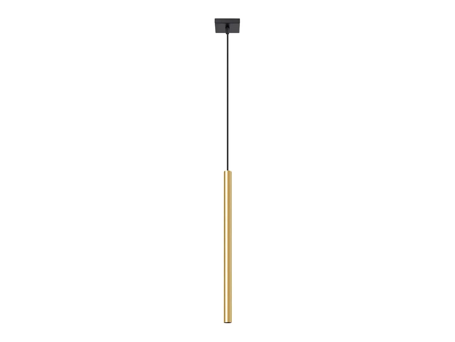 Sollux Lighting Lámpara Suspendida^Lámparas colgantes Brill moderno de acero - 1 fuentes luminosas 4000K - L.8 x A.100 cm - brillo Dorado