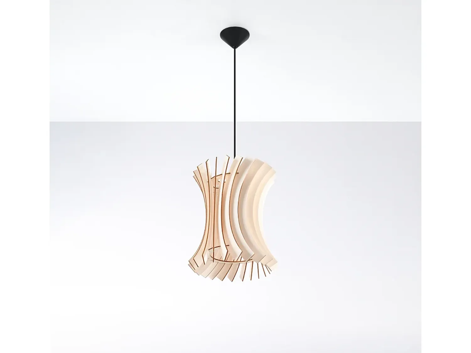 Best Sollux Lighting Lámparas colgantes Elyandra escandinavo de madera - 1 fuentes luminosas 3000K - L.30 x A.107 cm - madera natural Color natural claro