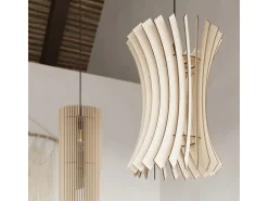 Best Sollux Lighting Lámparas colgantes Elyandra escandinavo de madera - 1 fuentes luminosas 3000K - L.30 x A.107 cm - madera natural Color natural claro