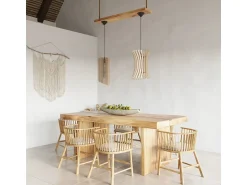 Best Sollux Lighting Lámparas colgantes Elyandra escandinavo de madera - 1 fuentes luminosas 3000K - L.30 x A.107 cm - madera natural Color natural claro