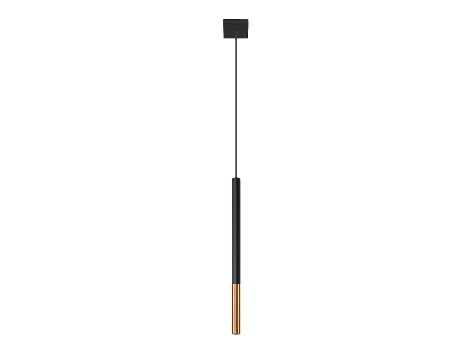 Best Sollux Lighting Lámparas colgantes Flar moderno de acero - 1 fuentes luminosas 4000K - L.8 x A.100 cm - /cobre Negro