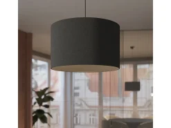 Best Sollux Lighting Lámparas colgantes Gloxo minimalista de tela/PVC - 1 fuentes luminosas 4000K - L.30 x A.88 cm - Negro