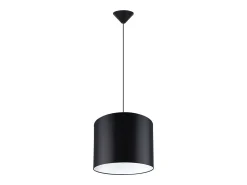 Best Sollux Lighting Lámparas colgantes Gloxo minimalista de tela/PVC - 1 fuentes luminosas 4000K - L.30 x A.88 cm - Negro