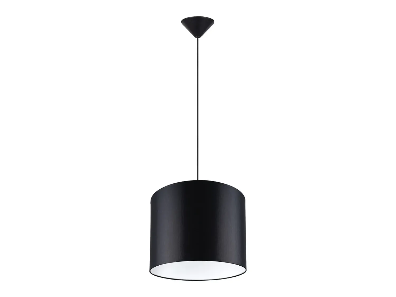 Best Sollux Lighting Lámparas colgantes Gloxo minimalista de tela/PVC - 1 fuentes luminosas 4000K - L.30 x A.88 cm - Negro