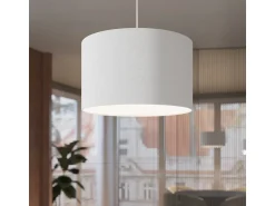 Best Sollux Lighting Lámparas colgantes Gloxo minimalista de tela/PVC - 1 fuentes luminosas 4000K - L.30 x A.88 cm - Blanco