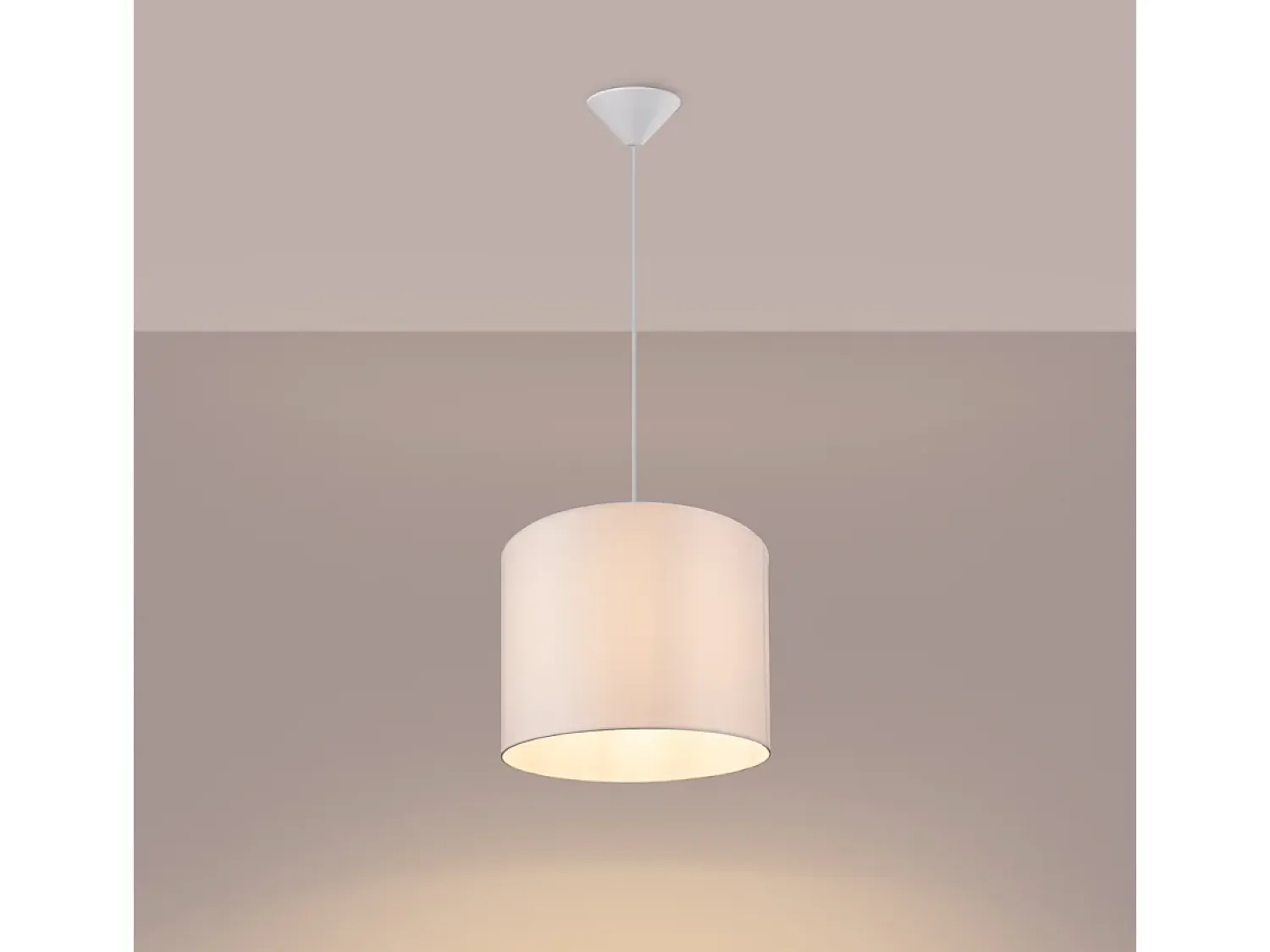 Best Sollux Lighting Lámparas colgantes Gloxo minimalista de tela/PVC - 1 fuentes luminosas 4000K - L.30 x A.88 cm - Blanco