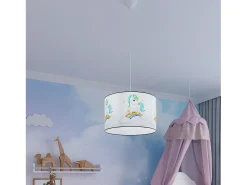 Best Sollux Lighting Lámparas Colgantes Jednorożec Moderno De Cloruro De Polivinilo - 1 Fuentes Luminosas - L.30 X A.95 Cm - Multicolor Blanco / Multicolor