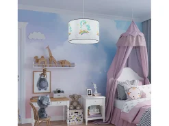 Best Sollux Lighting Lámparas Colgantes Jednorożec Moderno De Cloruro De Polivinilo - 1 Fuentes Luminosas - L.30 X A.95 Cm - Multicolor Blanco / Multicolor