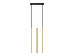 Sollux Lighting Lámpara Suspendida^Lámparas Colgantes Pastelo Moderno De Acero - 3 Fuentes Luminosas - L.30 X A.90 Cm - Brillo Dorado