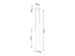 Sollux Lighting Lámparas Colgantes Pastelo Moderno De Acero - 2 Fuentes Luminosas - L.15 X A.118 Cm - Dorado